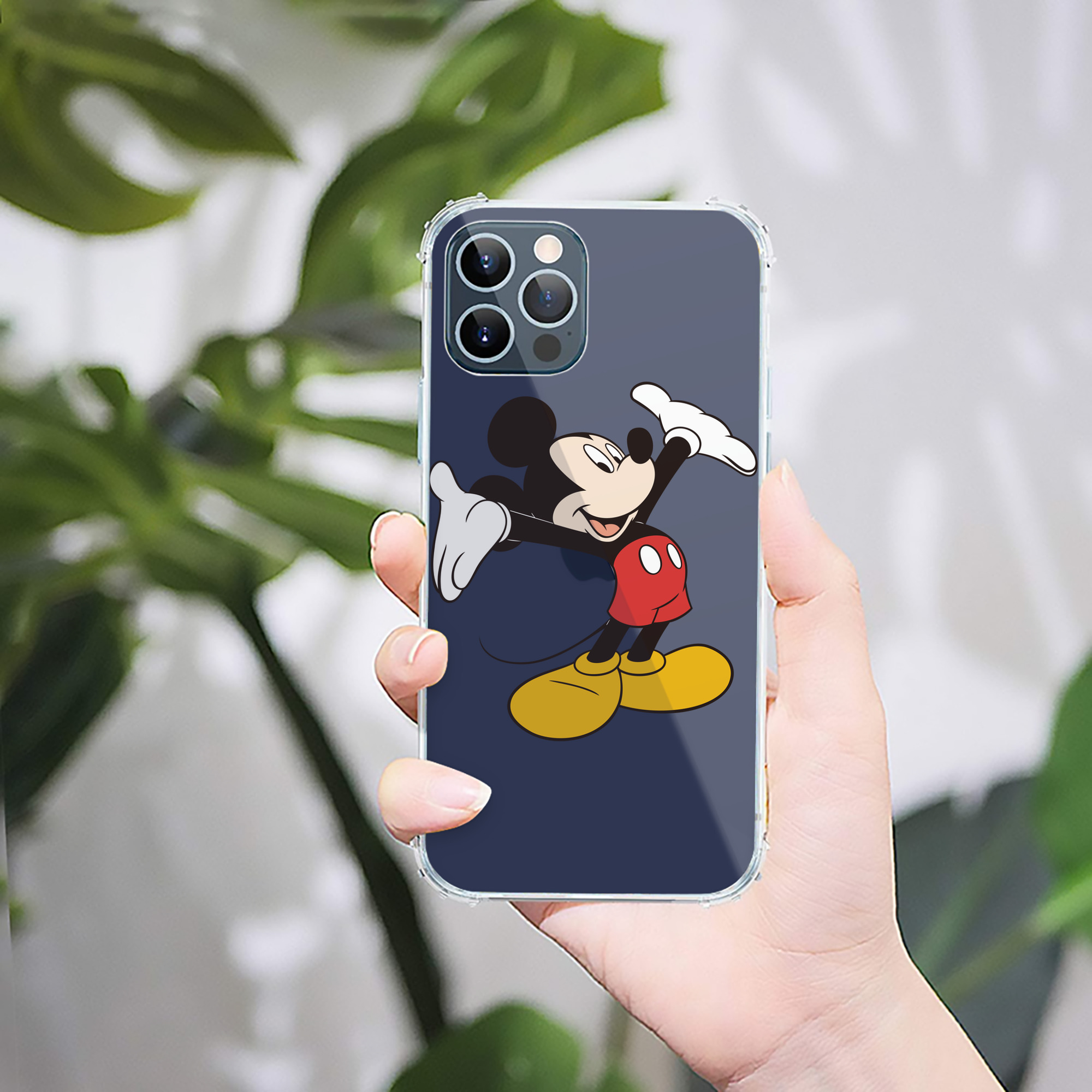 （画像用） ミッキーマウス Mickey Mouse 【iPhone 12シリーズ対応】透明スマホケース（クリアソフトケース）